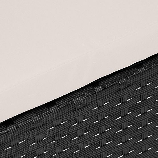 Zahradní nábytek z technoratanu sada 4v1 MAGNOLIA černá béžové polštáře