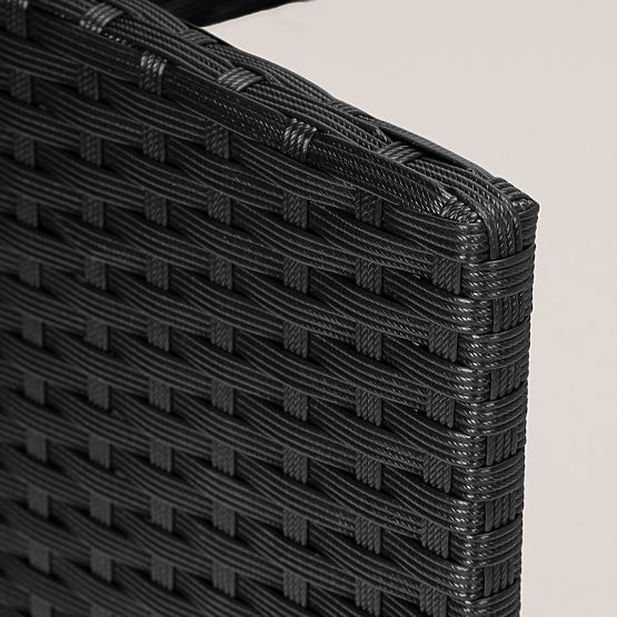 Zahradní nábytek z technoratanu sada 4v1 MAGNOLIA černá béžové polštáře