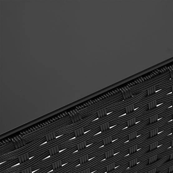 Zahradní nábytek z technoratanu sada 4v1 MAGNOLIA černá béžové polštáře