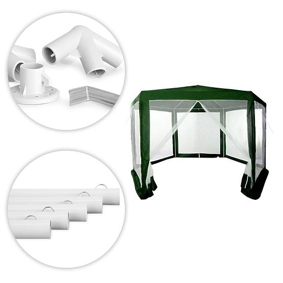 Zahradní pavilonový stan 2x2x2 m s moskytiérou zelený MultiGarden