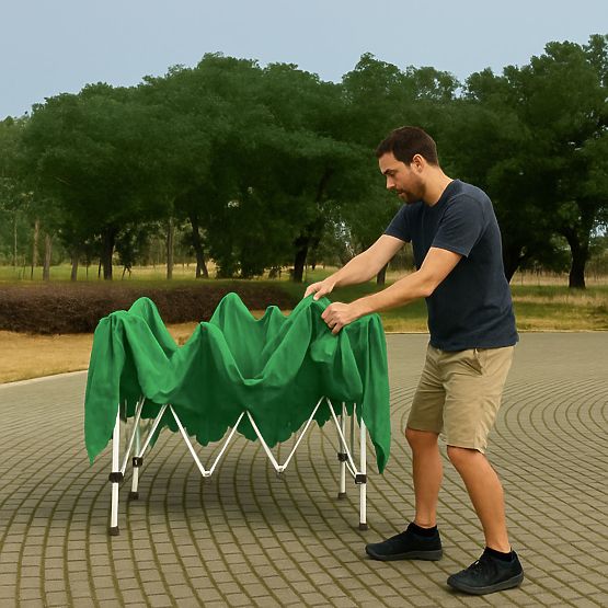 Zahradní pavilonový stan 3x3 m automaticky rozkládací + 4 boční stěny MultiGarden