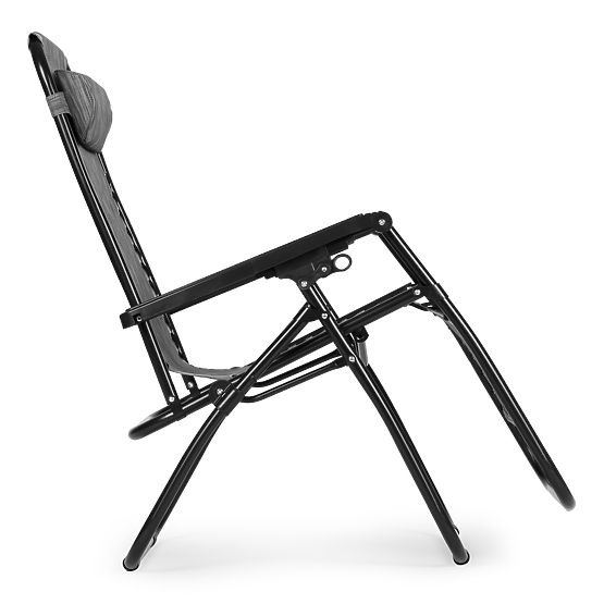 Zahradní plážové křeslo s nastavitelným opěradlem ZERO GRAVITY ModernHome - šedé