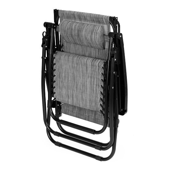 Zahradní plážové křeslo s nastavitelným opěradlem ZERO GRAVITY ModernHome - šedé