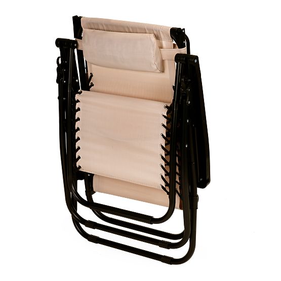 Zahradní plážové lehátko s nastavitelným opěradlem a pohyblivou stříškou Modernhome - béžové