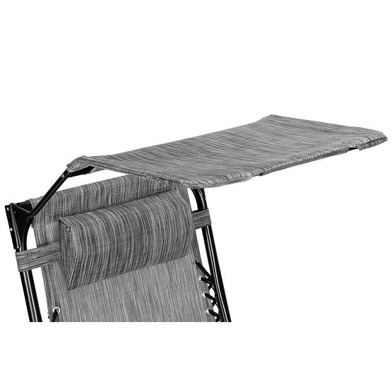 Zahradní plážové lehátko s nastavitelným opěradlem a pohyblivou stříškou Modernhome - šedé