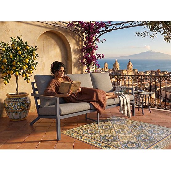 Zahradní pohovka 3místná MISTERIOSO pohodlná pohovka na balkon 190cm