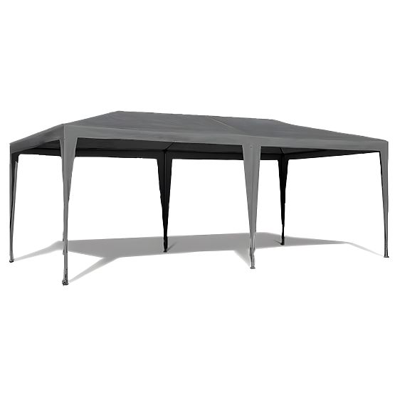 Zahradní prodejní stan 3x6 m 6 stěn šedý MultiGarden