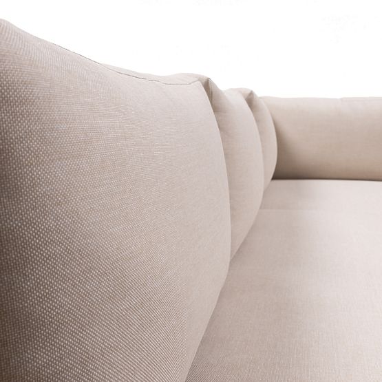 Zahradní rohová sedačka se stolkem Borgo, akátové dřevo FSC, teakový vzhled, béžová