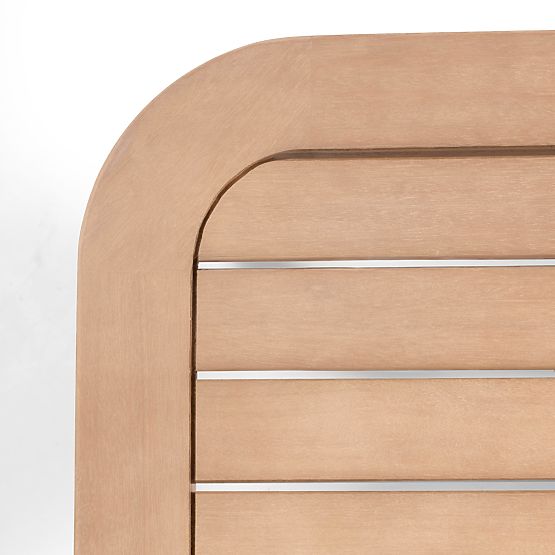 Zahradní rohová sedačka se stolkem Mortlake, eukalyptové dřevo FSC, teakový vzhled, světle béžová/př