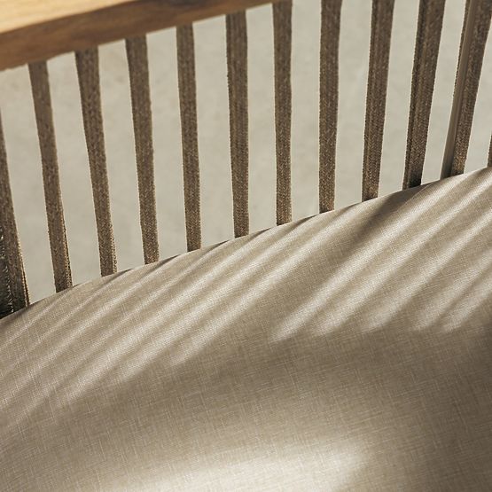 Zahradní rohová souprava se stolkem Vetralla, výplet, akáciové dřevo FSC, teakový vzhled, světle béž