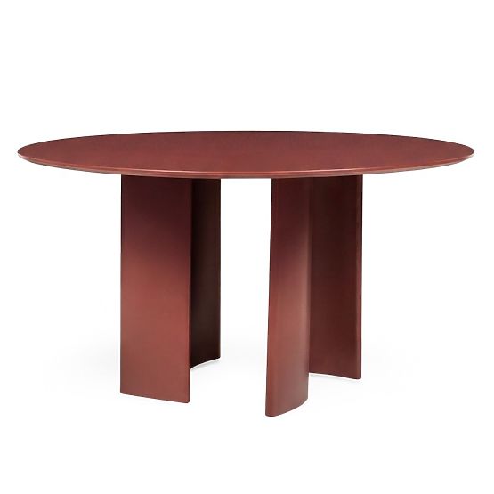 Zahradní sada Amarello, kulatý stůl 140 cm + 6 židlí, hliníková, vínově hnědá
