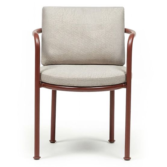 Zahradní set Amarello, stůl 220 cm + 6 židlí, hliníkový, světle béžový/bordově hnědý
