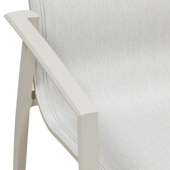 Zahradní set Canelli, rozkládací stůl 205-286 cm + 6 židlí, hliníkový, světle béžový