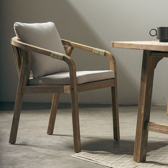 Zahradní set Castello, rozkládací stůl 200-295 cm + 8 židlí s výpletem, akáciové dřevo FSC