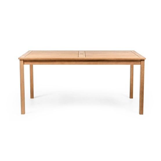 Zahradní set Familis stůl 160 cm + 6 židlí s nastavitelnými opěradly a světle šedými polštáři