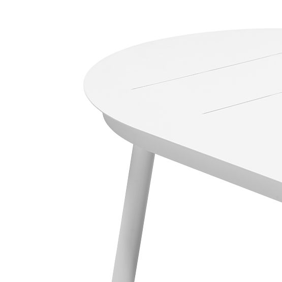 Zahradní set Marinelli, rozkládací stůl 230-300 cm + 6 židlí, hliník, bílá