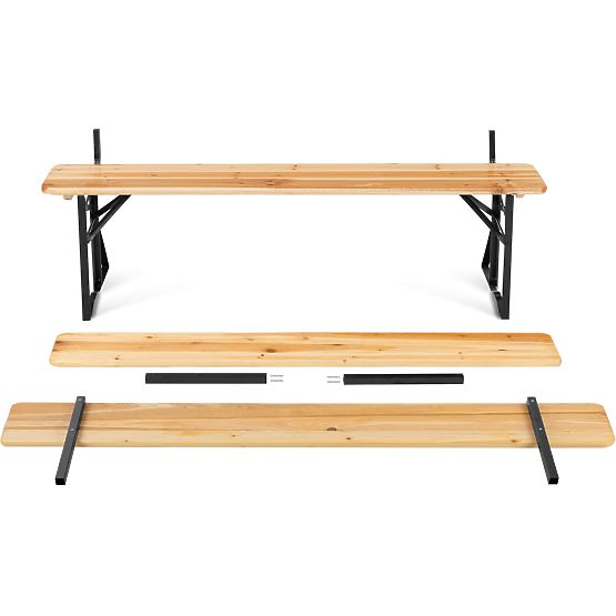 Zahradní set ocelovo-dřevěný PORTER 170 cm stůl + 2 lavice