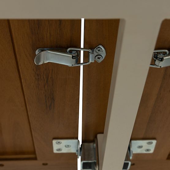 Zahradní set Porticato, rozkládací stůl 211-300 cm + 12 židlí, akáciové dřevo FSC, teakový vzhled