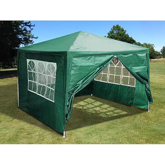 Zahradní stanový pavilon 3x3 m 4 stěny zelený MultiGarden