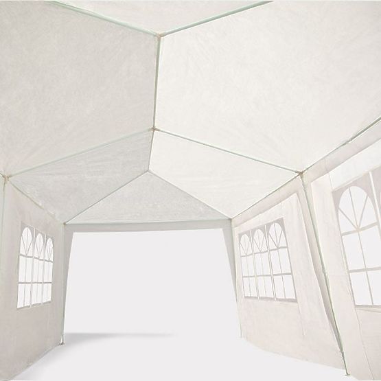 Zahradní stanový pavilon 3x6 m 6 stěn bílý MultiGarden