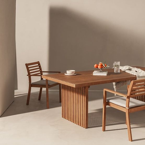 Zahradní stůl Familis ll 240 cm, eukalyptové dřevo FSC, teakový vzhled