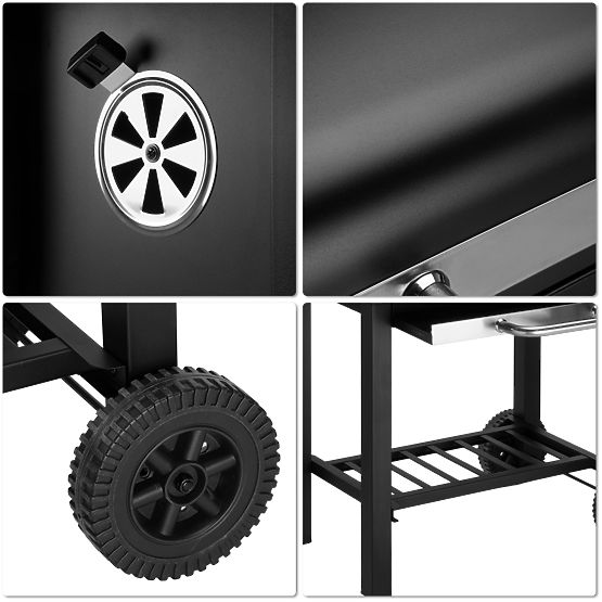 Zahradní uhlíkový gril CARBON černý