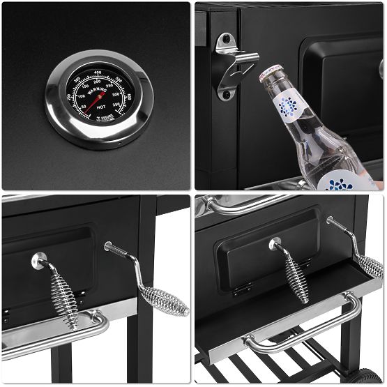 Zahradní uhlíkový gril CARBON černý