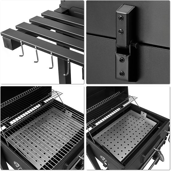 Zahradní uhlíkový gril s poklopem MEJOR