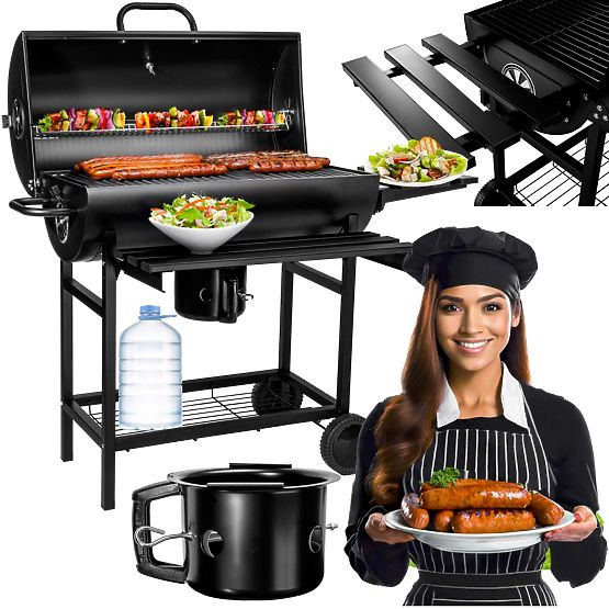 Zahradní uhlový gril 2 rošty popelník BAREL