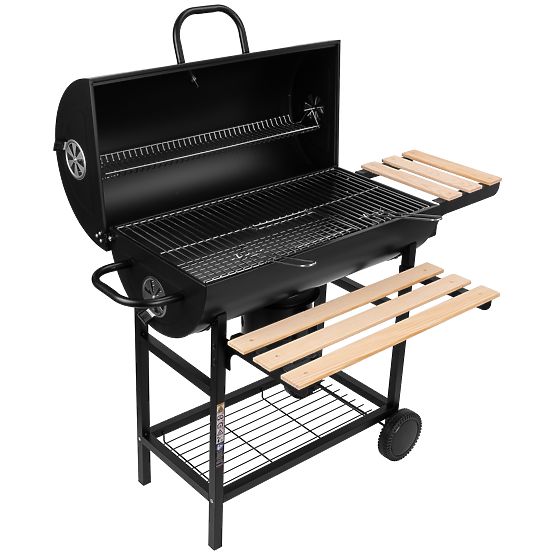 Zahradní uhlový gril 2 rošty popelník BAREL WOOD