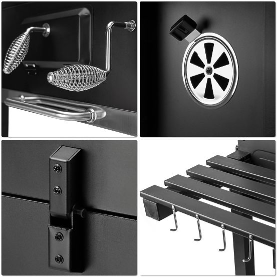 Zahradní uhlový gril VULCAN s litinovým roštem