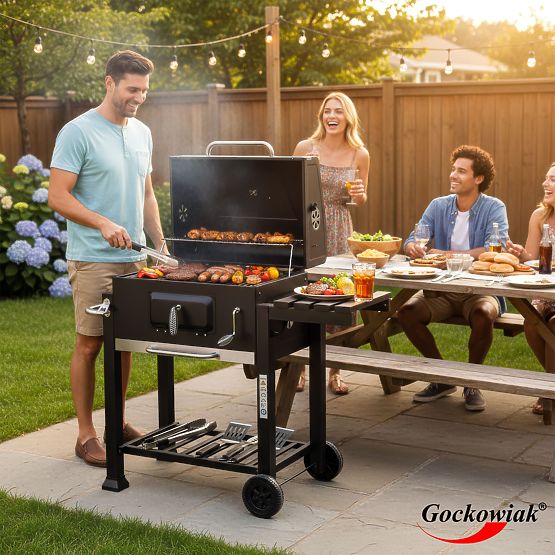 Zahradní uhlový gril VULCAN s litinovým roštem