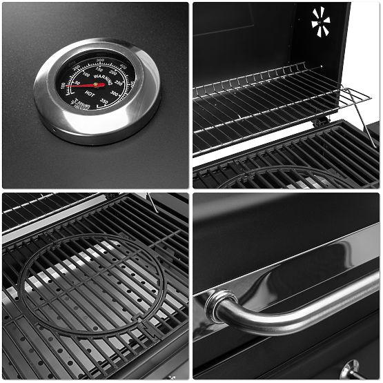 Zahradní uhlový gril VULCAN s litinovým roštem