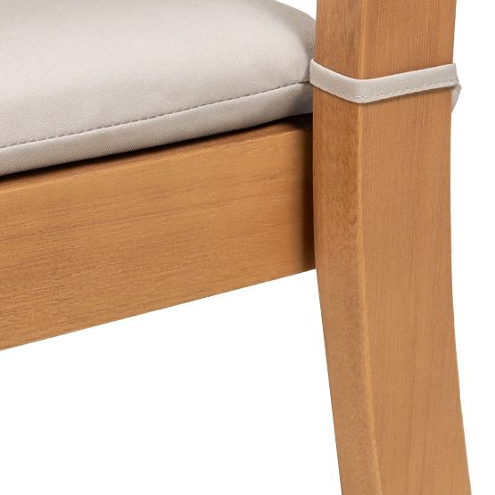 Zahradní židle Familis ll eukalyptové dřevo FSC, teakový vzhled, béžová