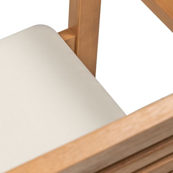 Zahradní židle Familis ll eukalyptové dřevo FSC, teakový vzhled, béžová