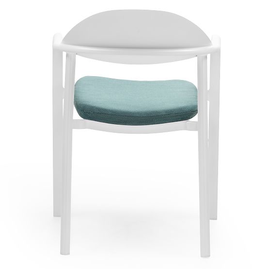 Zahradní židle Marinelli, hliníková, bílá/zelená