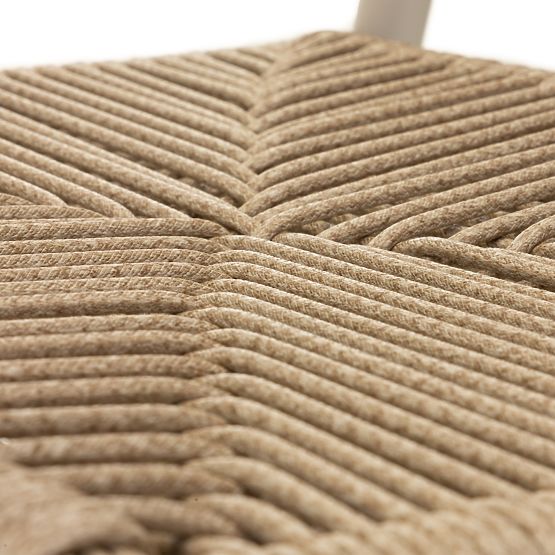 Zahradní židle Piretto, technoratan, hliník, světle béžová/světle hnědá