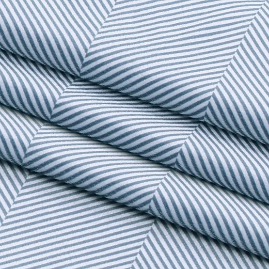 Závěs CLEAR barva tmavě modrá tištěný motiv boho styl klasický stříbrné kovové průchodky