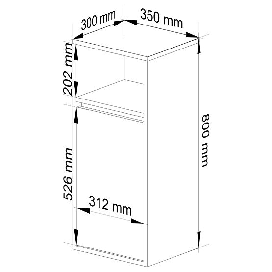 ZÁVĚSNÁ KOUPELNOVÁ SKŘÍŇKA VAMI W35 1D 1W DUB CRAFT / ČERNÁ