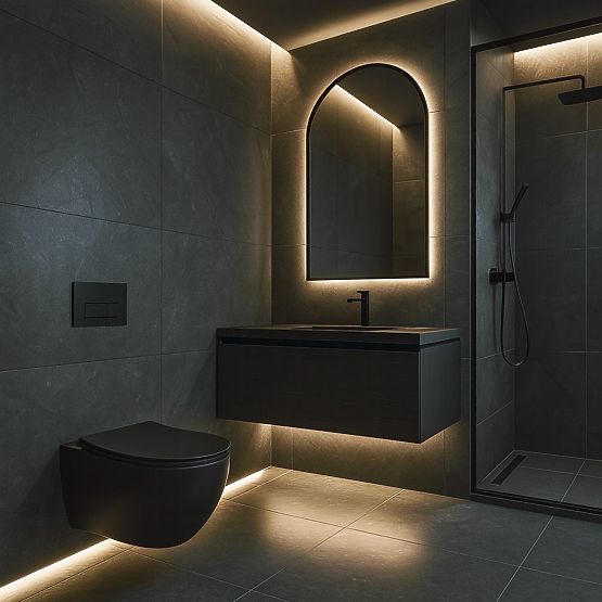 Závěsná WC mísa Rea Carlo Mini Tornado NF ČERNÁ MATNÁ