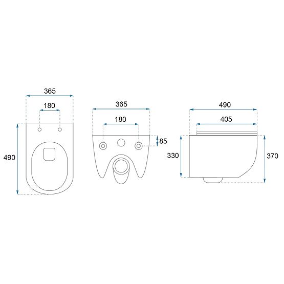 Závěsná WC mísa Rea Carlo Mini Tornado NF