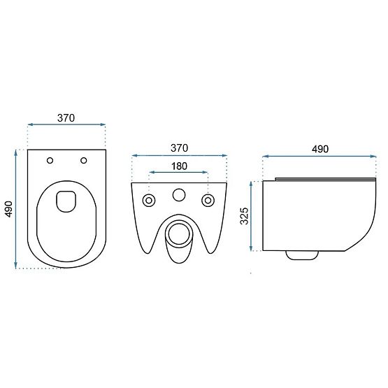 Závěsná WC mísa Rea Carter N2 Rimless