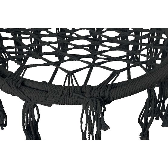 Závěsné křeslo Bocianí hnízdo LAGOS černé s polštáři