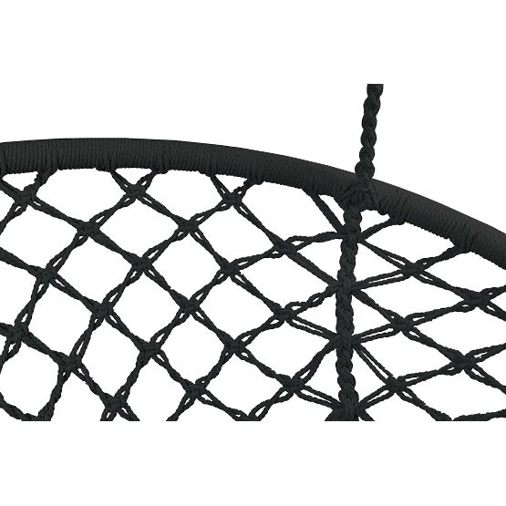 Závěsné křeslo Bocianí hnízdo LAGOS černé s polštáři