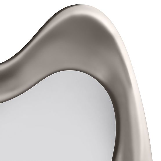 Závěsné zrcadlo Leonardo, 60x90 cm, nepravidelný tvar, šedobéžové