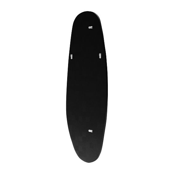 Závěsné zrcadlo v černém rámu Frivatti, 55x150 cm, nepravidelný tvar