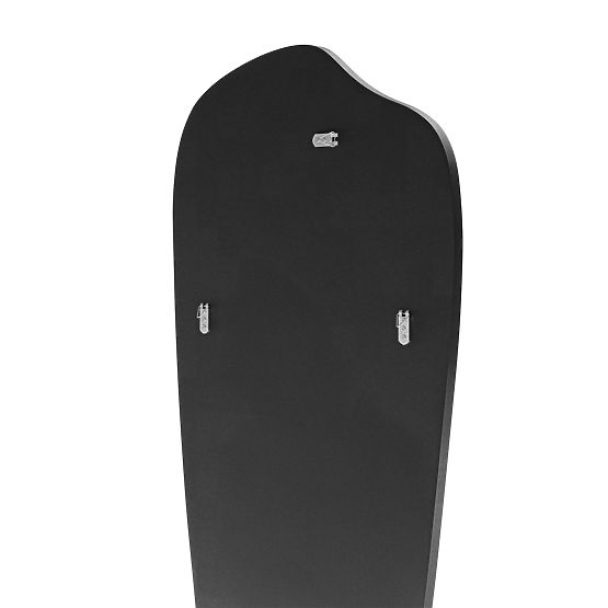 Závěsné zrcadlo v černém rámu Frivatti, 60x140 cm, nepravidelný tvar