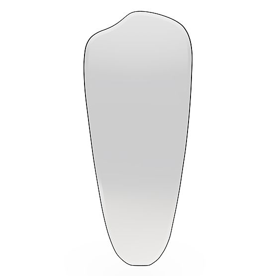 Závěsné zrcadlo v černém rámu Frivatti, 60x140 cm, nepravidelný tvar