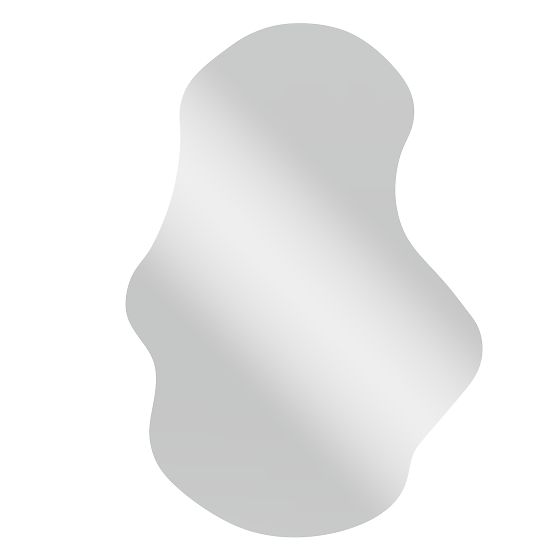 Závěsné zrcadlo v černém rámu Zoe, 80x55 cm, nepravidelný tvar