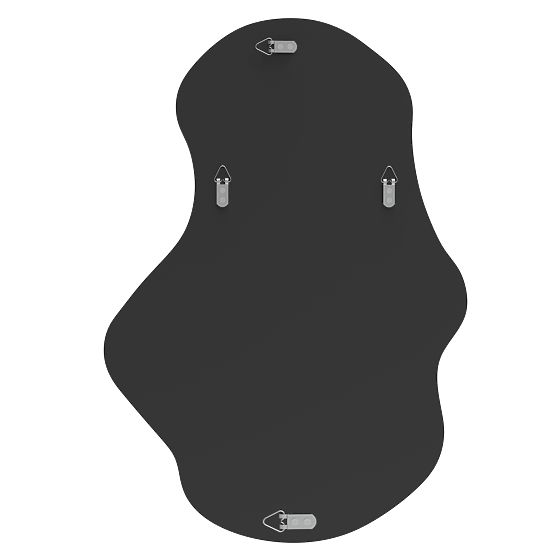 Závěsné zrcadlo v černém rámu Zoe, 80x55 cm, nepravidelný tvar